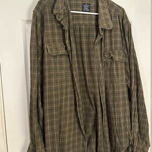 Faded Glory Men's Olive Plaid Shirt Jacket